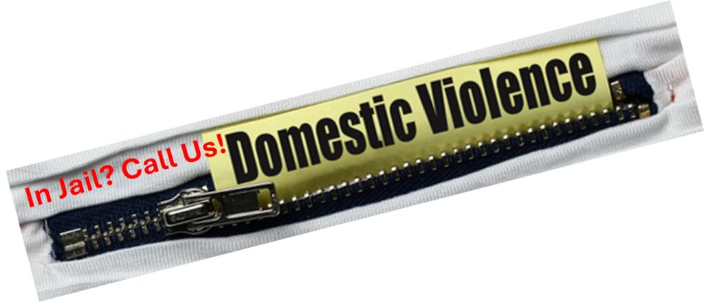 words domestic violence on a zipper