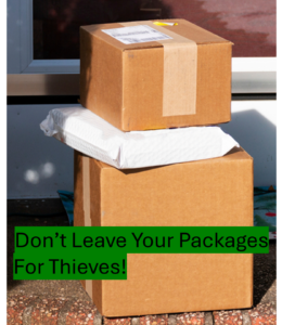 packages on a porch