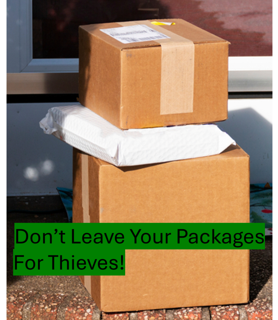 packages on a porch