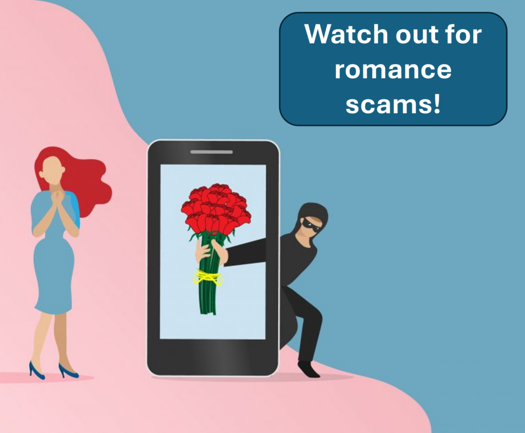 cartoon of woman being romanced over the phone