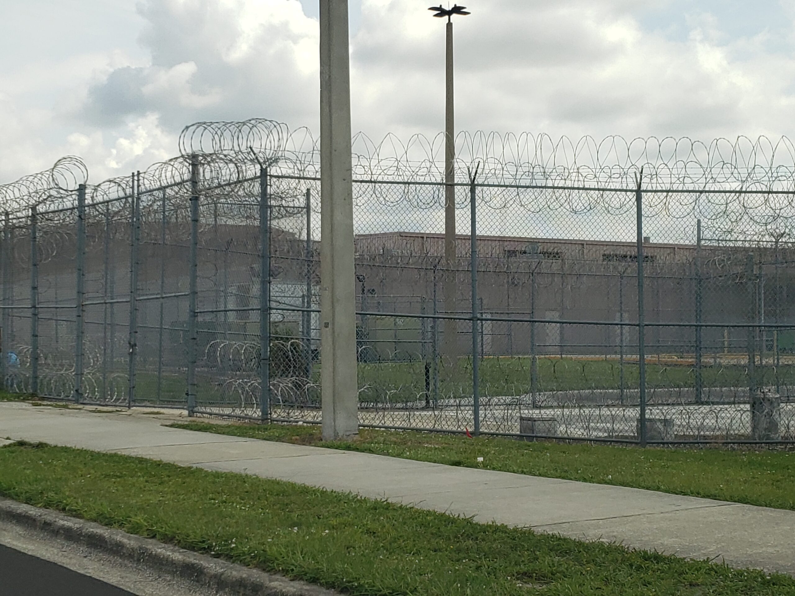 Wire Fencing at the Orange County Jail in Orlando, Florida