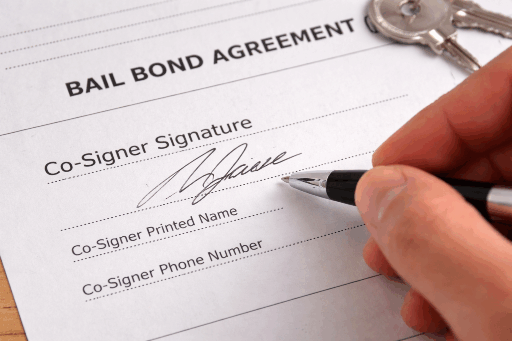 person co-signing on a bail bond agreement